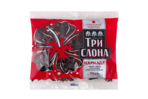 Чай квітковий з пелюстків суданської троянди Каркаде Три слона м/у 70г