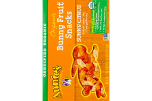 Annie's Homegrown Organic Bunny Fruit Snacks Sunny Citrus - 5 CT