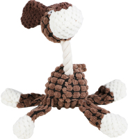 Іграшка-пищалка для собак з канатом 25х19см мікс