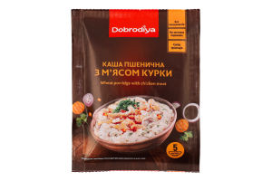 Каша пшеничная с мясом курицы Dobrodiya м/у 40г