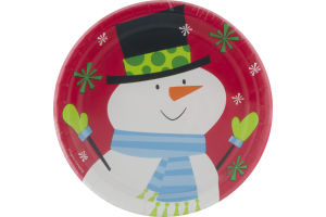 Smart Living Holiday Frosty Friends Plates 6 7/8 in dia - 8 CT
