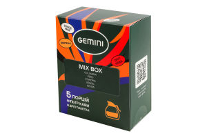 Кофе натуральный жареный молотый Mix Box Gemini в/с к/у 5х12г