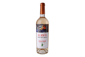 Вино 0.75л 13.5% рожеве напівсухе Merlot Aurvin пл