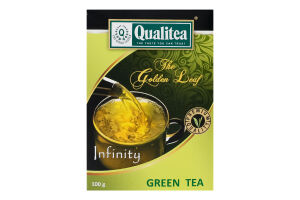 Чай зеленый байховый крупнолистовой Infinity Qualitea букет к/у 100г