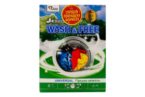 Порошок пральний Гірська свіжість універсальний 400г Wash&Free