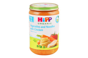 Пюре Овочі та локшина з куркою органічне від 12місяців 220г твіст/б Hipp