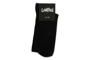 Носки мужские высокие Lapas №1P-230-BLK 41-43 черный