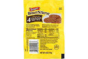 Banquet Brown 'N Serve Original Sausage Patties - 4 CT
