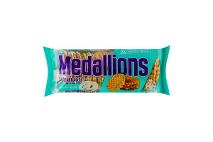 Вафлі солоні з сушеною цибулею Medallions Lekorna м/у 90г