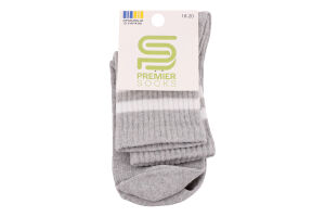 Шкарпетки Premier socks Економ вис мал сірі р18-20