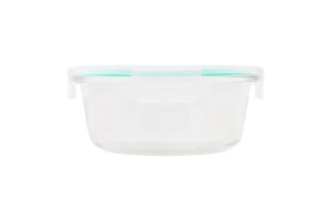 Контейнер д/зберігання 660мл скло круглий з кришкою KYYW452