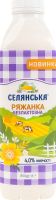 Ряженка 4% безлактозная Селянська п/бут 850г