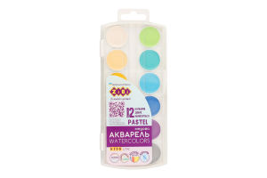 Краски акварельные медовые без кисточки 12 цветов №ZB.6592 Pastel Kids line ZiBi 1шт