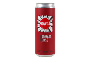 Пиво 0.33л 4.1% светлое нефильтрованное непастеризованное Томато Гозе Pravda ж/б