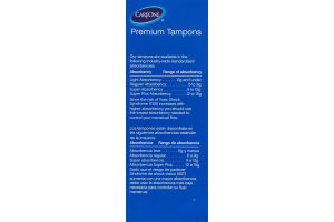 CareOne Premium Tampons Jewel Plastic Regular Unscented - 18 CT