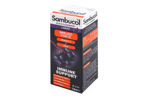 Добавка диетическая сироп с черной бузиной, витамином С и цинком Immuno Forte Sambucol 120мл