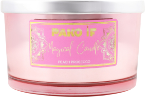 Свічка ароматична Magical candle Peach prosecco парафін скло 450г Пако ІФ