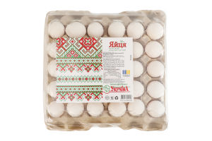 Яйца куриные пищевые столовые второй категории Птахофабрика Україна к/у 30шт