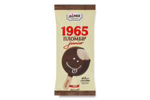Мороженое 12% эскимо пломбир в шоколадной глазури Junior 1965 Лімо м/у 65г