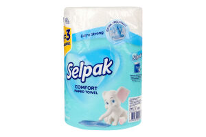 Полотенца бумажные 2-х слойные Extra Strong Comfort Selpak 1шт