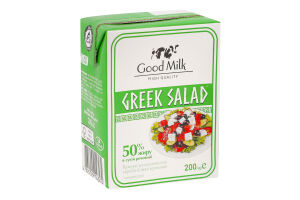 Продукт сырный 50% молокосодержащий мягкий кремовый Греческий салат Good Milk т/п 200г