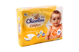 Підгузники для дітей 7-14кг 4 Soft comfort Chicolino 34шт