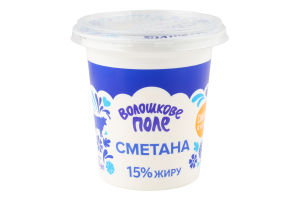 Сметана 15% Волошкове поле ст 300г