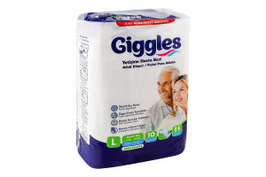 Підгузники д/дорослих лардж 100-150см 10шт Гіглс
