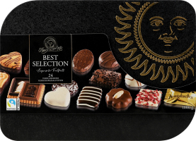 Набор печенья с черным молочным и белым шоколадом Best selection