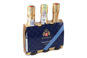 Вино ігристе 0.2л 11% біле брют виноградне DOC Prosecco Porta Leone пл