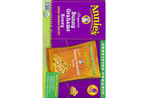 Annie's Homegrown Organic Bunny Grahams Honey Baked Honey Graham Snacks - 6 CT