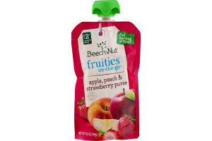 Beech-Nut Fruities On-The-Go Apple, Peach & Strawberry Puree Stage 2