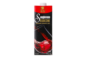 Вино 1л 11% красное сухое Sangiovese Rubicone Vie del Molino т/п