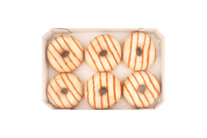 Пончик быстрозамороженный с карамельной начинкой White donut Mantinga 70г