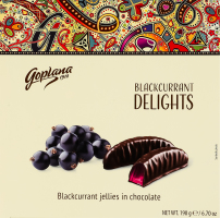 Мармелад жевательный со вкусом смородины в шоколаде Delights Goplana к/у 190г