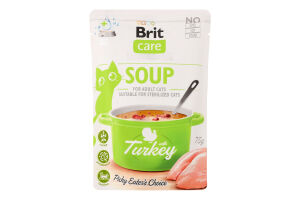 Корм д/котів Суп з індичкою 75г пауч Бріт Кеа