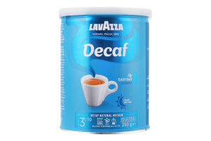 Кофе жареный молотый Deсaffeinato Lavazza ж/б 250г