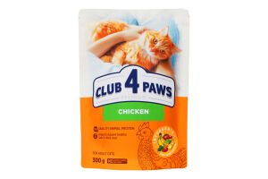 Корм сухий для дорослих котів Курка Premium Club 4 Paws д/п 300г