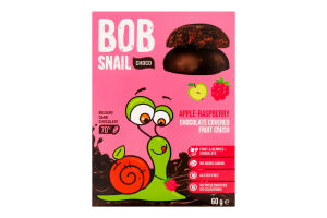 Конфеты яблочно-малиновые в черном шоколаде Choco Bob Snail к/у 60г