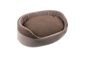 Лежак д/собак Елегант №1 коричневий овальний 32*43*12см Матис