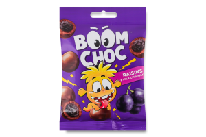 Драже у молочному шоколаді Родзинки Boom Choc м/у 80г