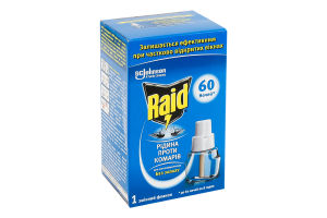Жидкость для электрофумигатора против комаров 60 ночей Без запаха Raid 36мл