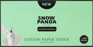 Салфетки бумажные 3-х слойные 200х190мм Snow Panda 90шт