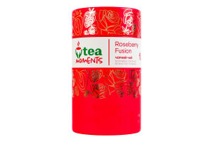Чай черный байховый ароматизированный листовой с растительно-фруктовым сырьем Розово-ягодный фьюжн Tea Moments тубус 70г