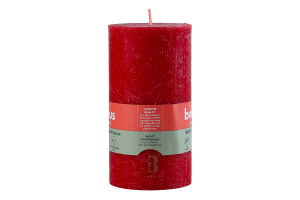 Свеча Bolsius Рустик Shine нежно красная 130/68