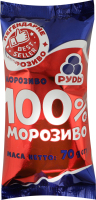Мороженое с комбинированным составом сырья 100% мороженое Рудь м/у 70г