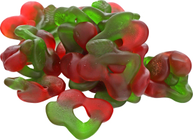 Цукерки жувальні Джелаксі 5г. Подвійна вишня 1000г. (1X8)