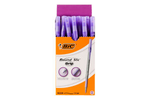Ручка шариковая фиолетовая №920412 Grip Round stic BiC 1шт