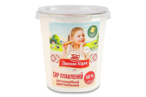 Сир плавлений 50% пастоподібний Оригінальний Звени Гора ст 450г