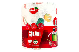 Рушники паперові 2-х шарові Ruta 1шт